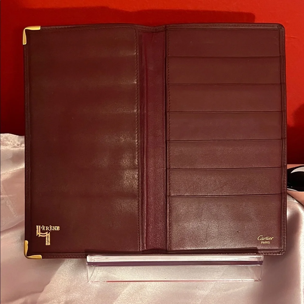 Cartier Deep Red Leather Card Holder - Picture 11 of 12